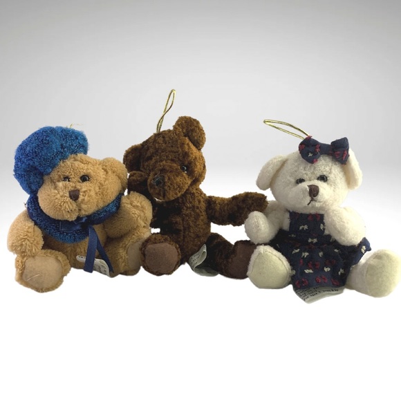 Hugfun Plush Stuffed Animal Ornaments Christmas Lot of 9 Bears Penguin Santa 6” - Picture 7 of 11